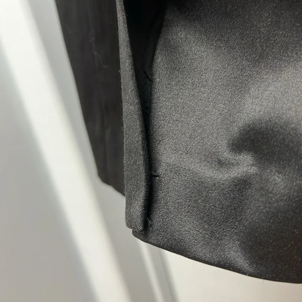 NWT Banana Republic Black Satin Cocktail Dress Size 6 - Picture 7 of 13